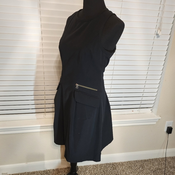 Nanette Lepore Black Mini Dress with Gold Accents - Picture 5 of 9